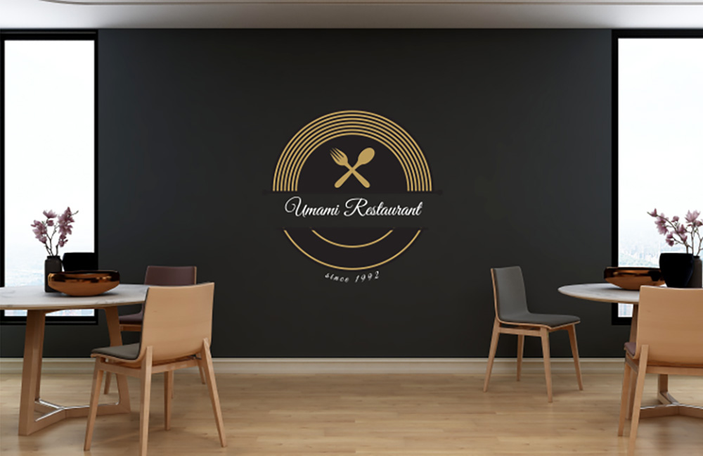 Logo papier peint décoration restaurant Signstore